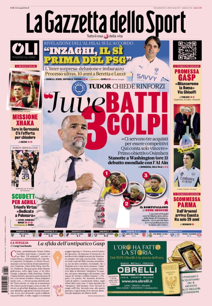 gazzetta 18 06 25