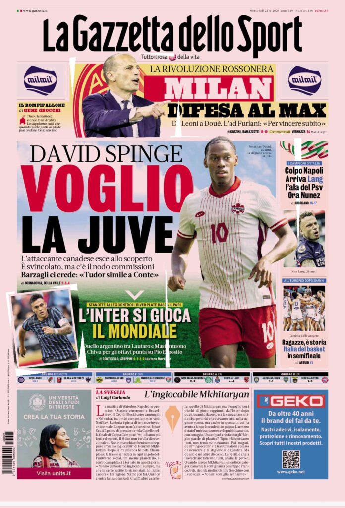 gazzetta 25 6 25