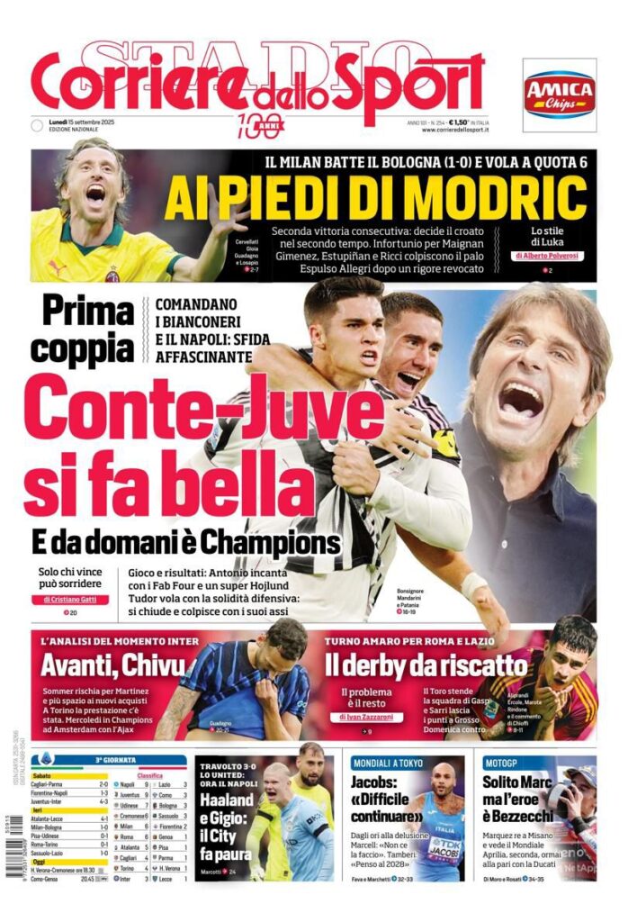 Le prime pagine sportive nazionali - 15 settembre 2025 24 WhatsApp Image 2025 09 15 at 07.44.54 2