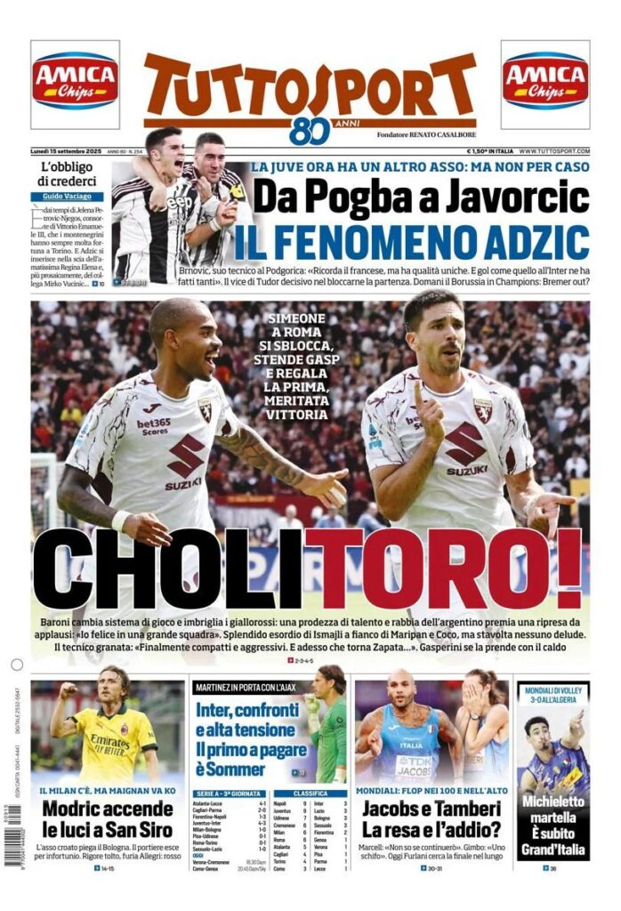 Le prime pagine sportive nazionali - 15 settembre 2025 22 WhatsApp Image 2025 09 15 at 07.44.54