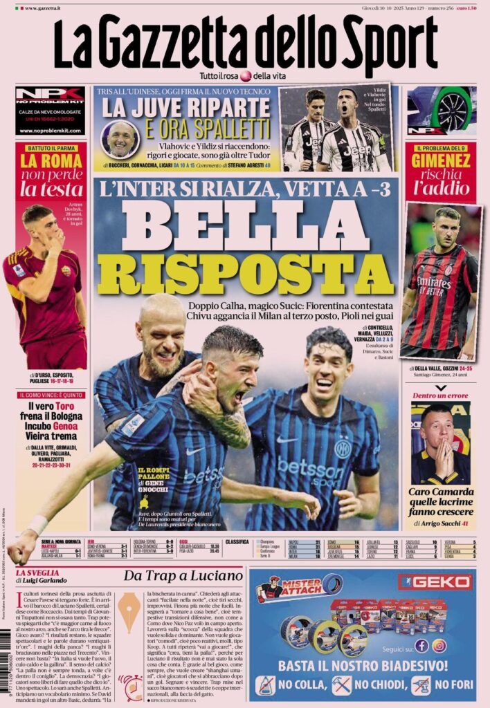 la gazzetta dello sport 020011wdu