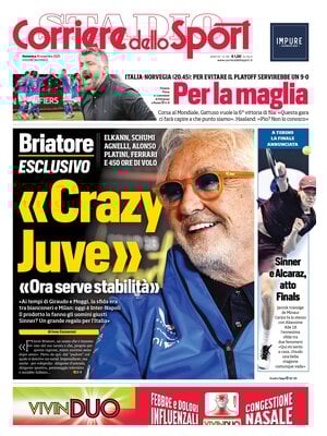Le prime pagine sportive nazionali - 16 novembre 2025 23 corriere dello sport 021208pms