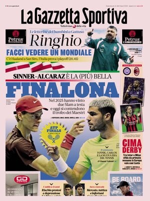 Le prime pagine sportive nazionali - 16 novembre 2025 22 la gazzetta dello sport