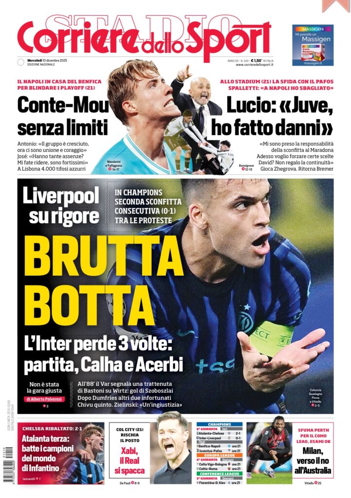 Le prime pagine sportive nazionali – 10 dicembre 2025 23 IMG 0815