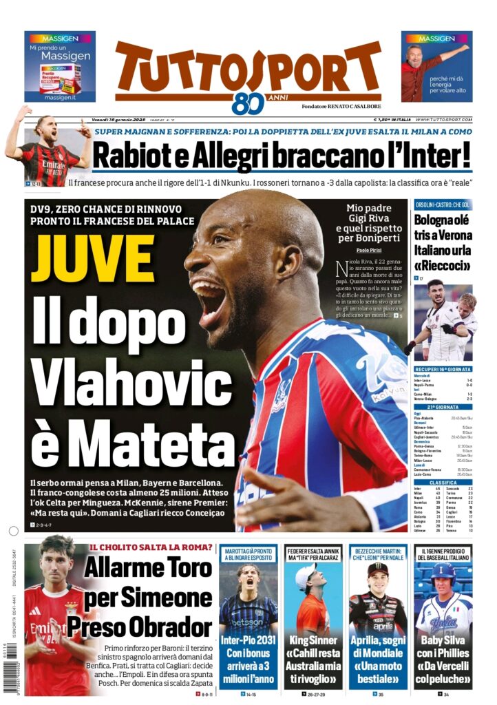 Rassegna stampa Lazio: prime pagine quotidiani sportivi - 16 gennaio 2026 24 1000180727