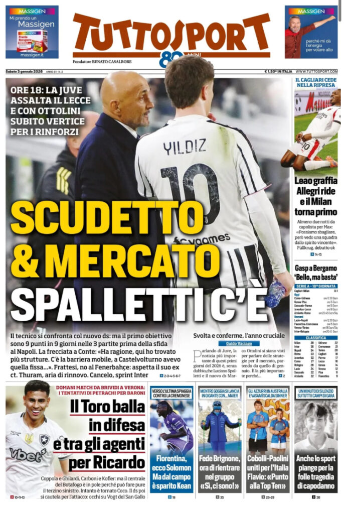 Le prime pagine dei giornali - 3 gennaio 2026 22 IMG 1102