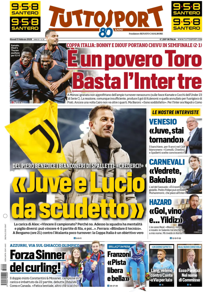 Rassegna stampa Lazio: prime pagine quotidiani sportivi - 5 febbraio 2026 24 image 6