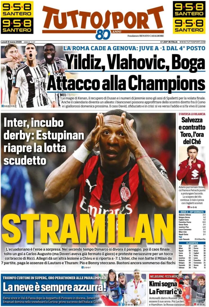 Rassegna stampa Lazio: prime pagine quotidiani sportivi - 9 marzo 2026 22 WhatsApp Image 2026 03 09 at 06.45.23