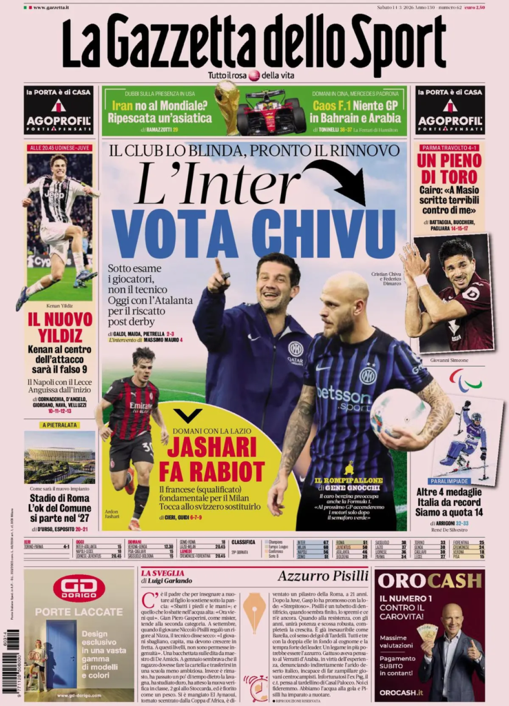 Rassegna stampa Lazio: prime pagine quotidiani sportivi - 14 marzo 2026 22 image 12