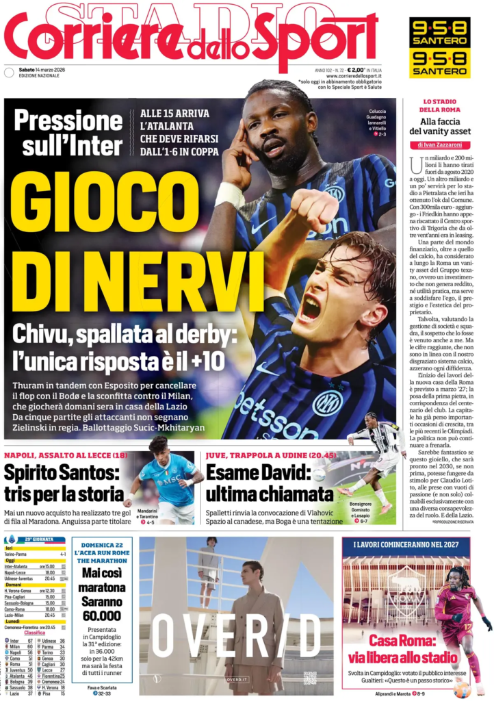 Rassegna stampa Lazio: prime pagine quotidiani sportivi - 14 marzo 2026 23 image 13