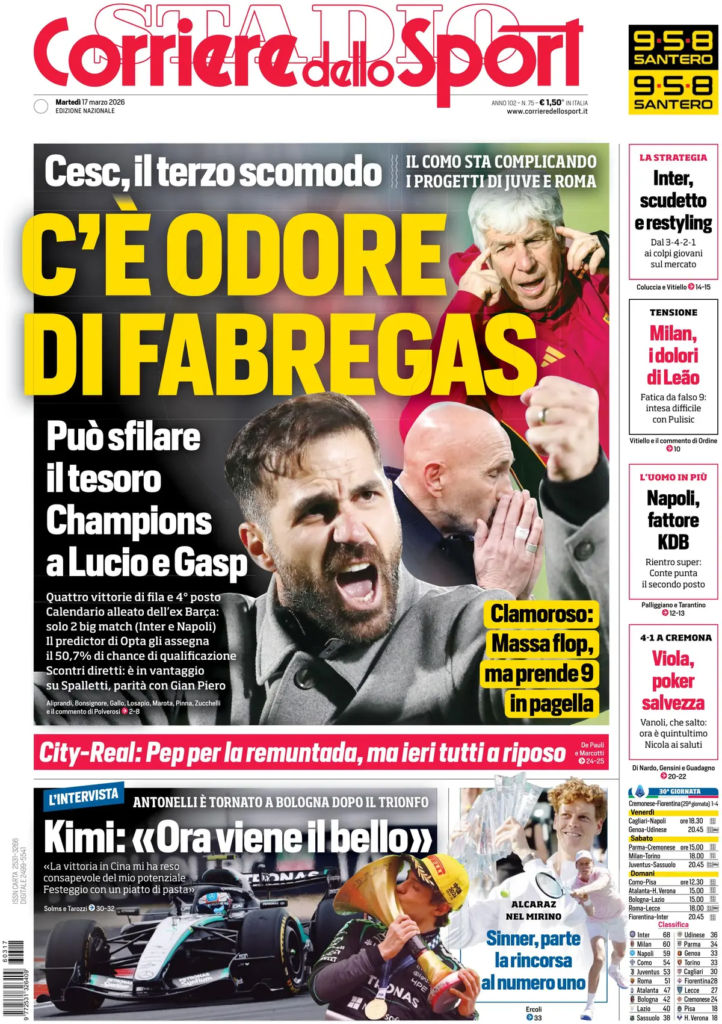 Le prime pagine dei principali quotidiani sportivi – 17 marzo 23 image 16