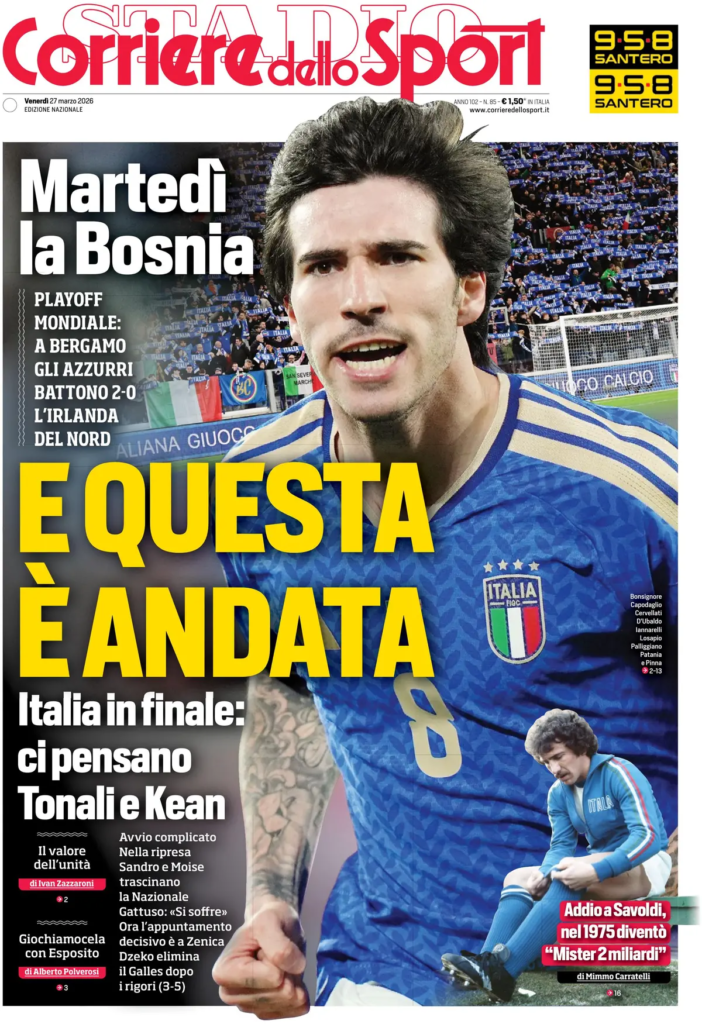 Le prime pagine dei principali quotidiani sportivi – 27 marzo 2026 23 image 25