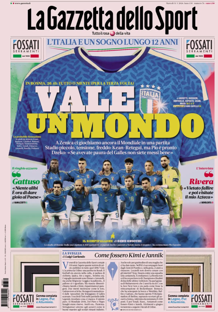 Le prime pagine dei principali quotidiani sportivi – 31 marzo 2026 23 image 29