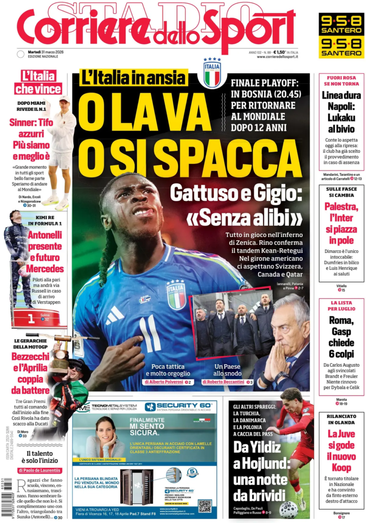 Le prime pagine dei principali quotidiani sportivi – 31 marzo 2026 24 image 30