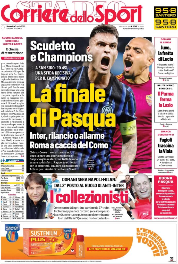 Le prime pagine dei principali quotidiani sportivi – 5 aprile 2026 24 WhatsApp Image 2026 04 05 at 07.55.03