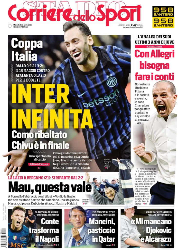Le prime pagine dei principali quotidiani sportivi – 22 aprile 2026 23 image 13