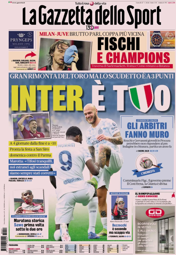Rassegna stampa Lazio: prime pagine quotidiani sportivi - 27 aprile 2026 22 image 15