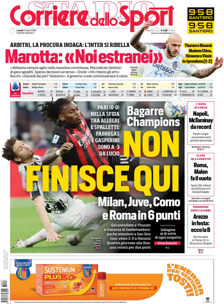 Rassegna stampa Lazio: prime pagine quotidiani sportivi - 27 aprile 2026 23 image 16