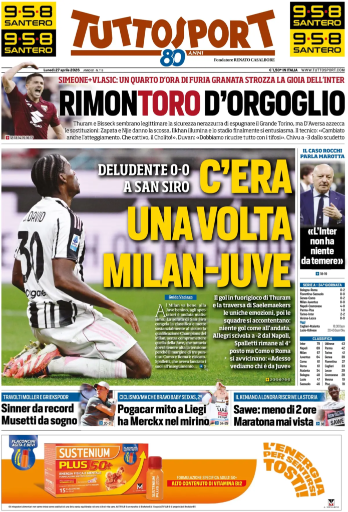 Rassegna stampa Lazio: prime pagine quotidiani sportivi - 27 aprile 2026 24 image 17