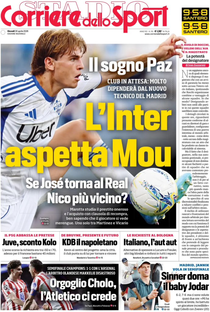 Le prime pagine dei principali quotidiani sportivi – 30 aprile 23 image 19
