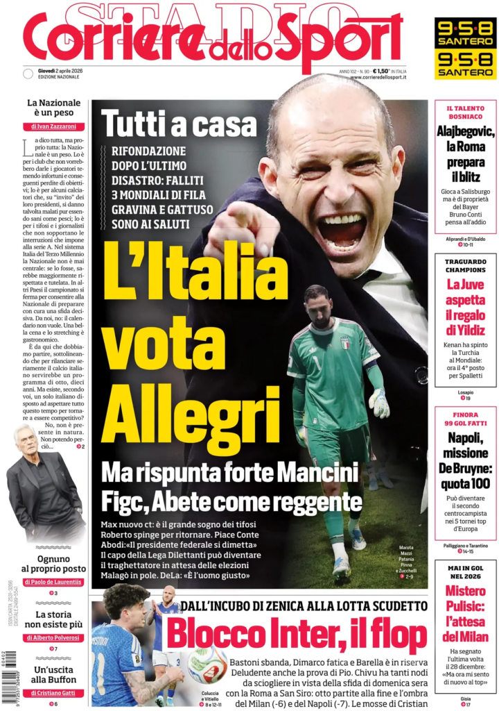 Le prime pagine dei principali quotidiani sportivi – 2 aprile 2026 24 image 2