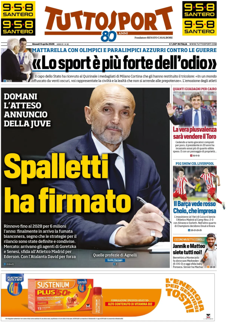 Le prime pagine dei principali quotidiani sportivi – 9 aprile 2026 23 image 7