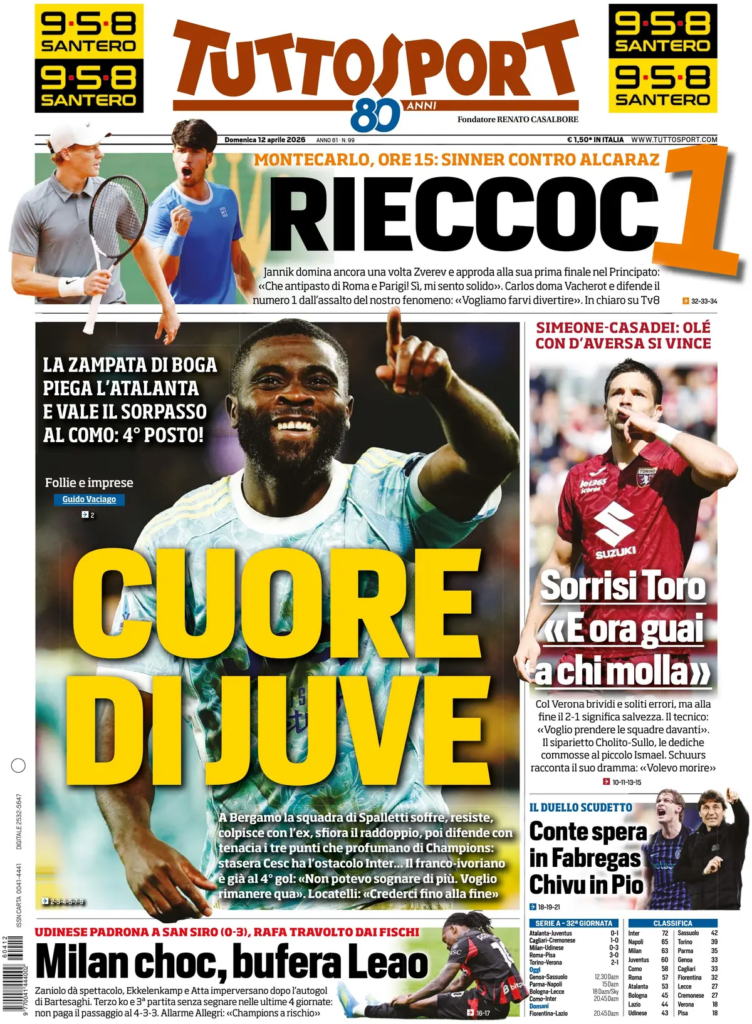 Le prime pagine dei principali quotidiani sportivi – 12 aprile 2026 22 image 9