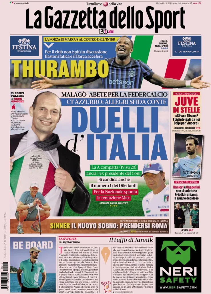 Rassegna stampa Lazio: prime pagine quotidiani sportivi - 14 aprile 2026 24 la gazzetta dello sport 033302ualaqt9