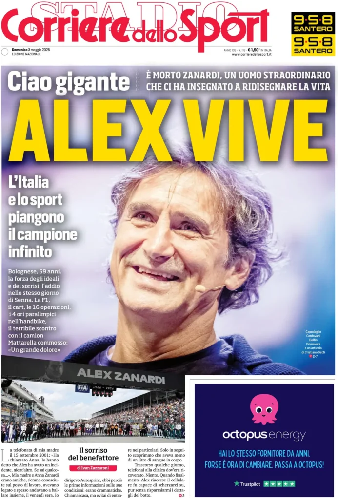 Le prime pagine dei principali quotidiani sportivi – 3 maggio 23 corriere dello sport 020307a8y29gj