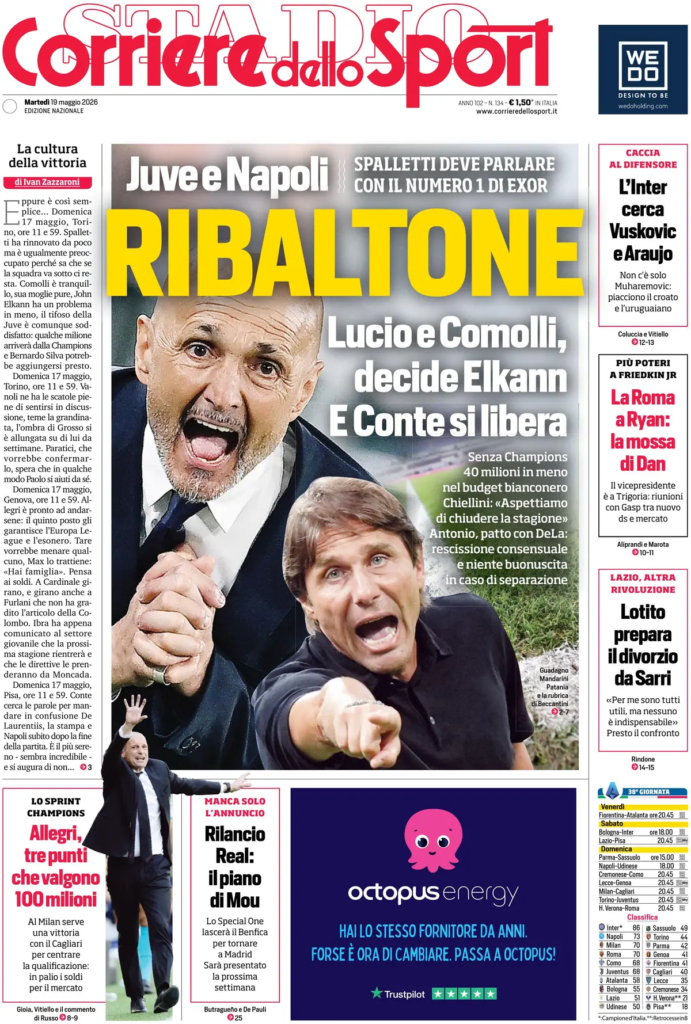 Rassegna stampa Lazio: prime pagine quotidiani sportivi - 19 maggio 2026 23 image 18