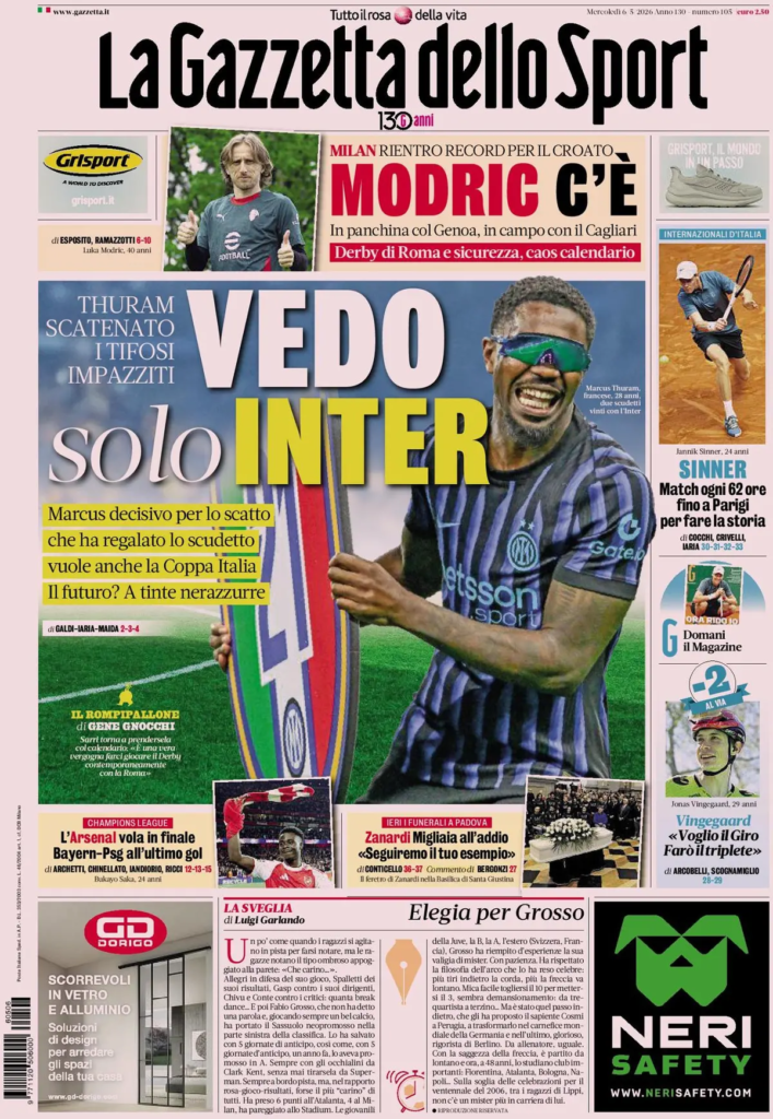Le prime pagine dei principali quotidiani sportivi – 6 maggio 22 image 3