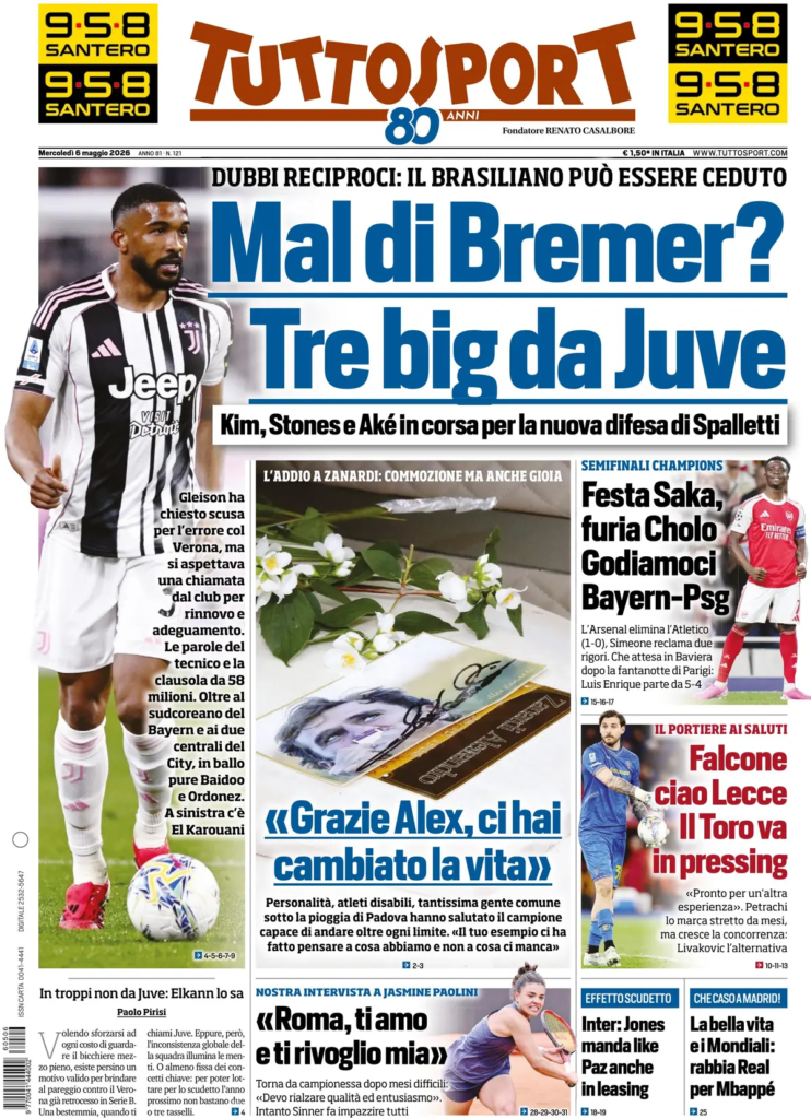 Le prime pagine dei principali quotidiani sportivi – 6 maggio 24 image 5