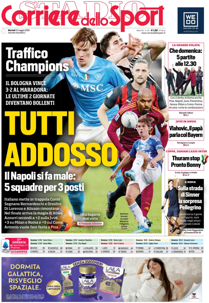 Le prime pagine dei principali quotidiani sportivi – 12 maggio 23 image 7
