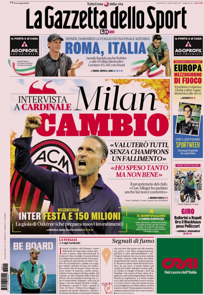 Rassegna stampa Lazio: prime pagine quotidiani sportivi - 15 maggio 2026 22 image 9