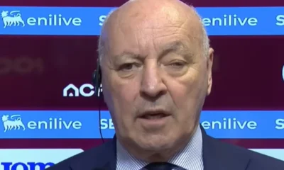 Marotta, presidente dell'Inter, intervistato dai giornalisti