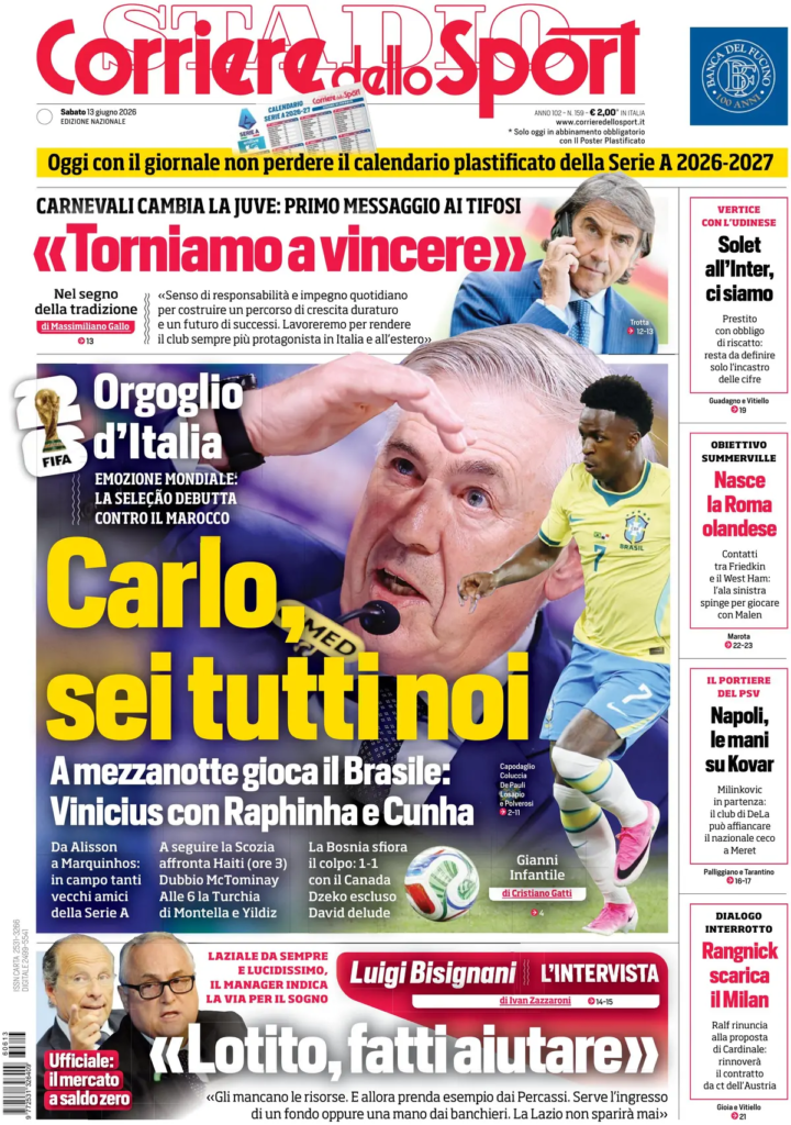 Le prime pagine dei principali quotidiani sportivi – 13 giugno 23 image 11