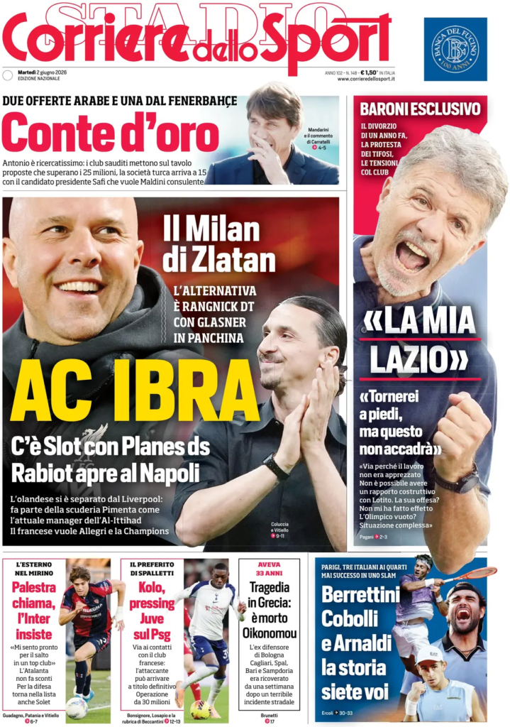 Rassegna stampa Lazio: prime pagine quotidiani sportivi - 2° giugno 2026 24 image 3