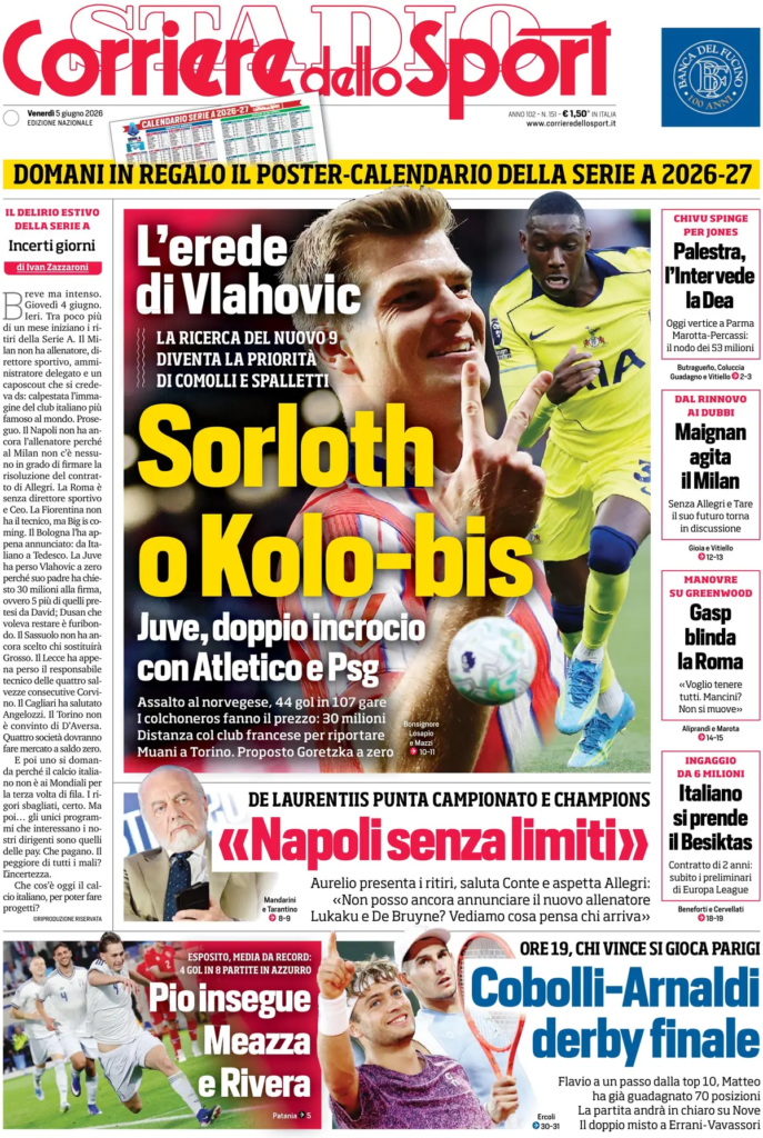 Le prime pagine dei principali quotidiani sportivi – 5 giugno 23 image 6