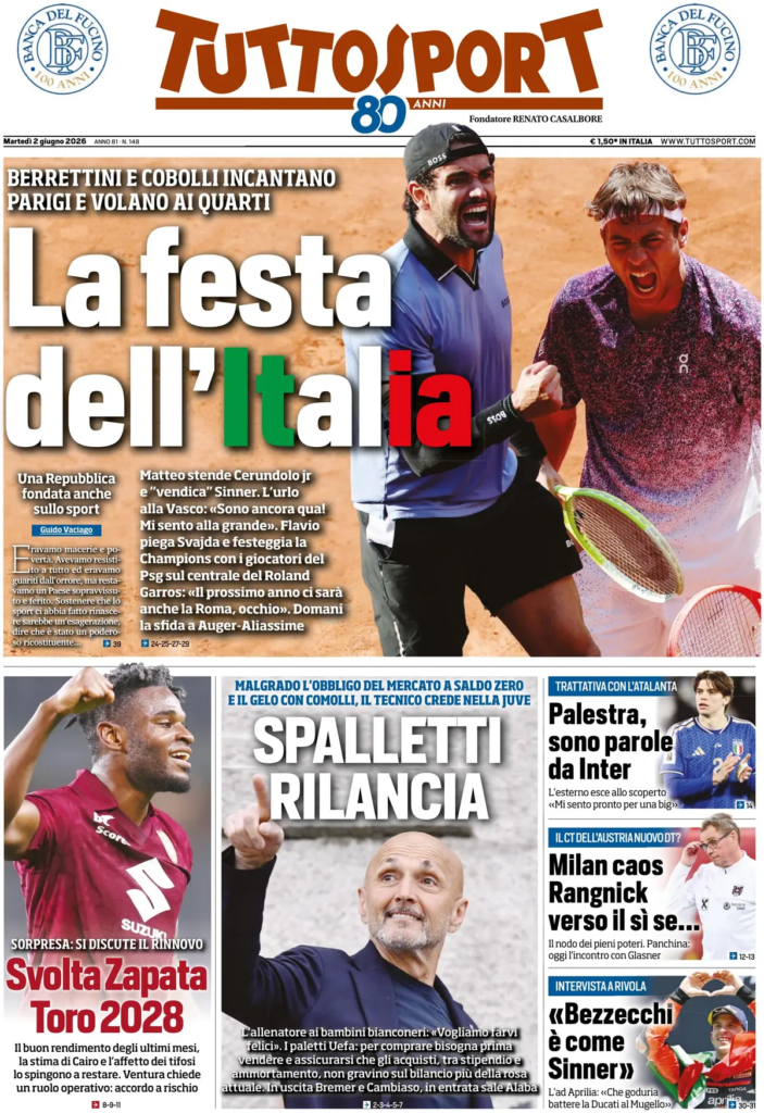 Rassegna stampa Lazio: prime pagine quotidiani sportivi - 2° giugno 2026 22 image