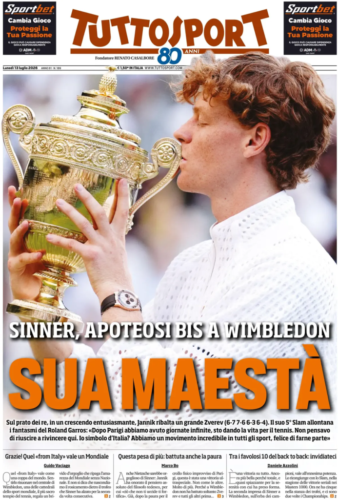 Le prime pagine dei principali quotidiani sportivi – 13 luglio 22 image 16