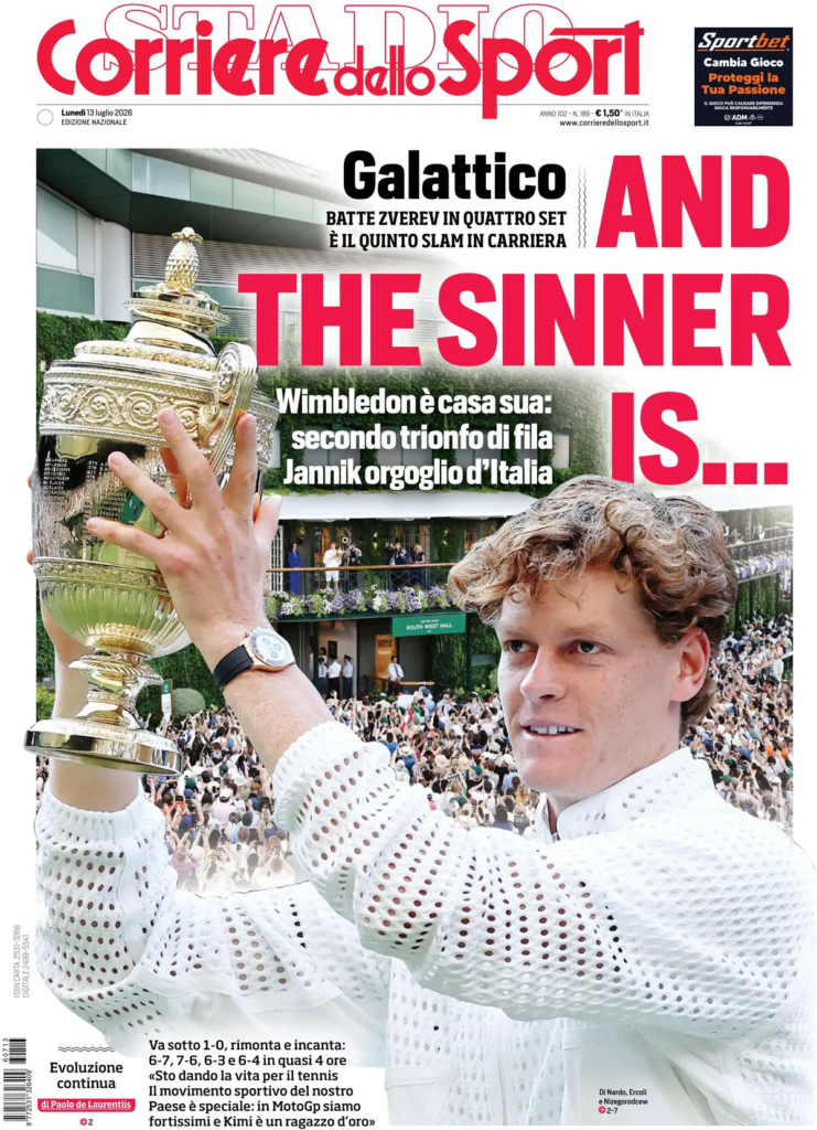 Le prime pagine dei principali quotidiani sportivi – 13 luglio 23 image 17