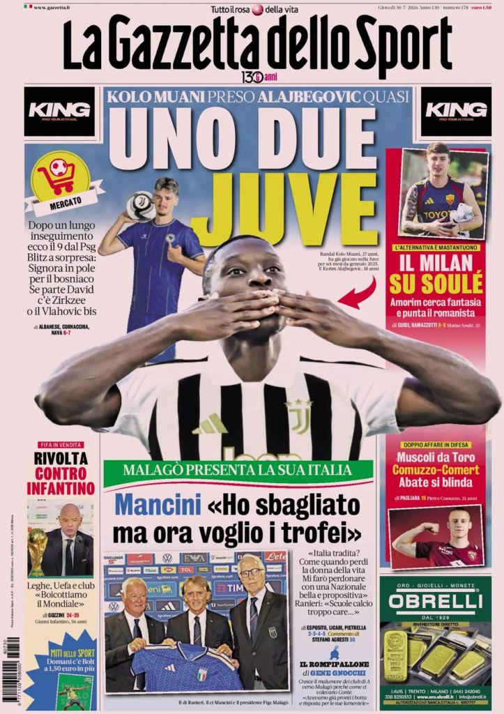 Le prime pagine dei principali quotidiani sportivi – 30 luglio 22 image 32