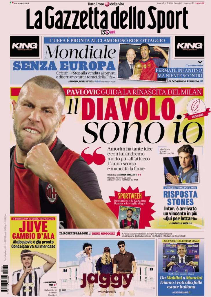 Le prime pagine dei principali quotidiani sportivi – 31 luglio 22 image 36