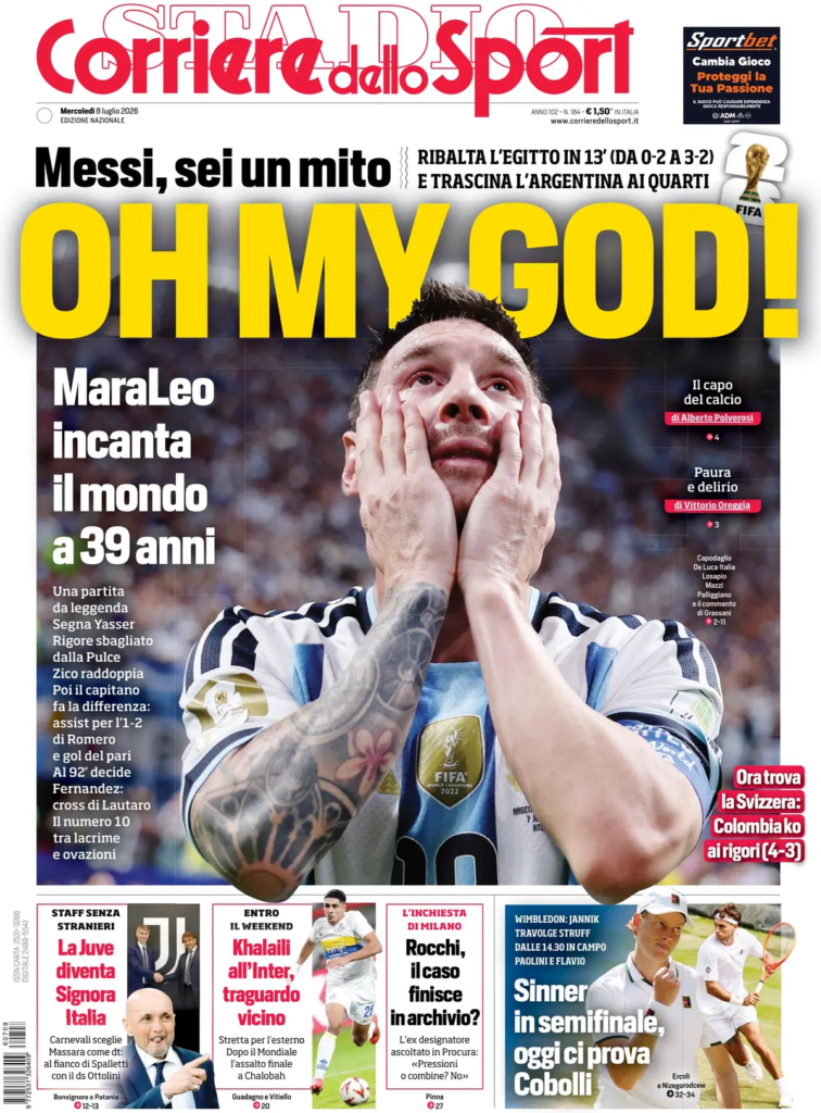 Le prime pagine dei principali quotidiani sportivi – 8 luglio 23 image 4