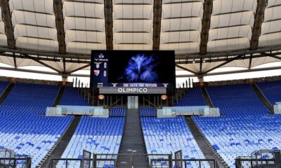 Gaffe nel pre-gara all'Olimpico in Coppa Italia: sul maxi schermo appaiono le vecchie maglie della Lazio - FOTO 24 Image Photo973770 e1786980142508