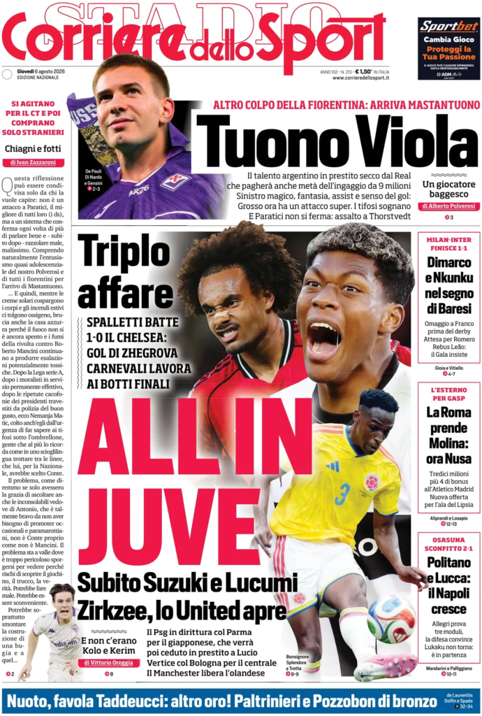 Le prime pagine dei principali quotidiani sportivi – 6 agosto 22 image 10