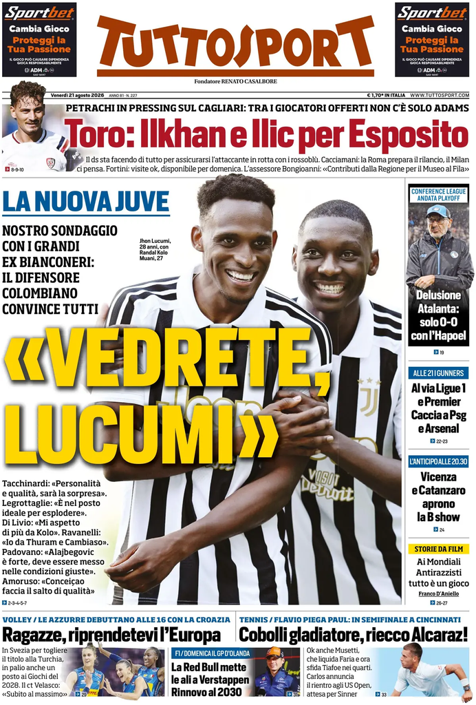 Rassegna stampa Lazio: prime pagine quotidiani sportivi - 21 agosto 2026 24 image 37