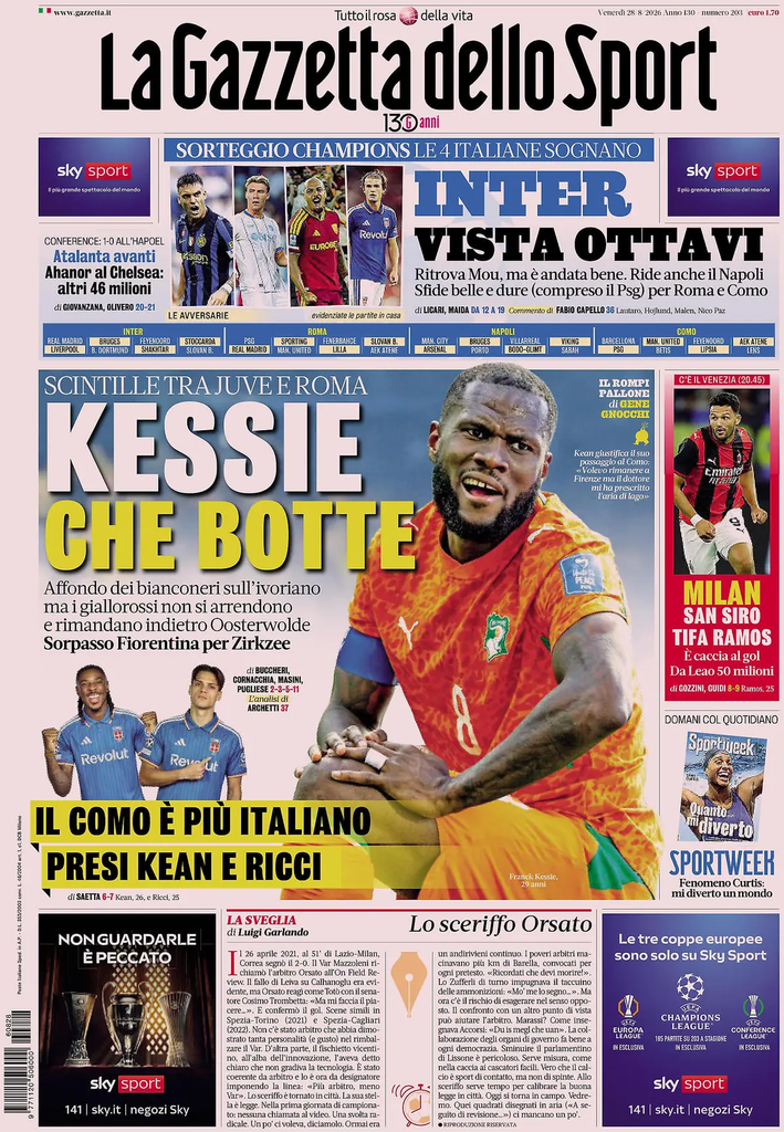 Le prime pagine dei principali quotidiani sportivi – 28 agosto 22 image 44