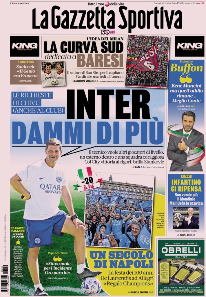 Rassegna stampa Lazio: prime pagine quotidiani sportivi - 2° agosto 2026 22 image