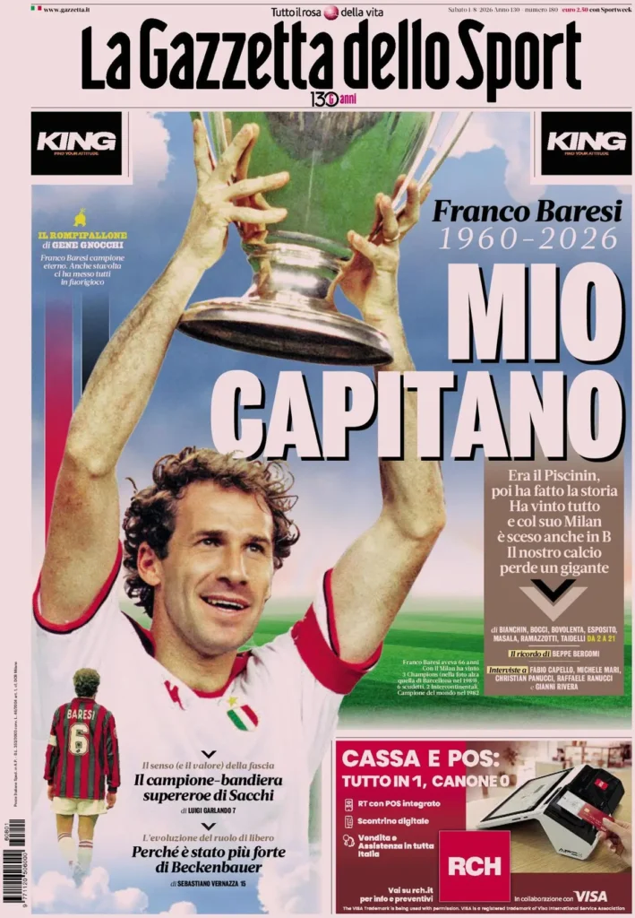 Rassegna stampa Lazio: prime pagine quotidiani sportivi - 1° agosto 2026 24 la gazzetta dello sport 033629dup4x5c